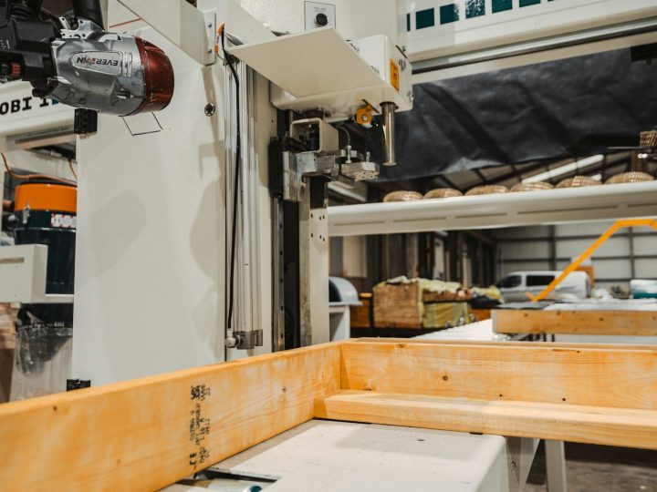 Industrial wood cutting line